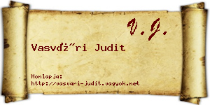 Vasvári Judit névjegykártya