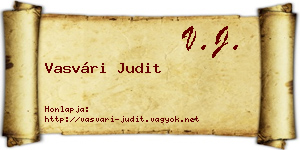 Vasvári Judit névjegykártya